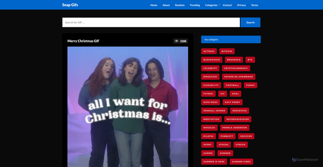 Security scan screenshot of https://cocinadetodos.com/merry-christmas-gif/