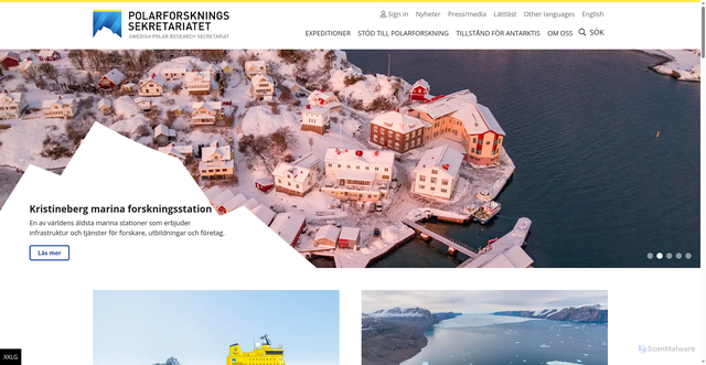 Security scan screenshot of https://www.polar.se