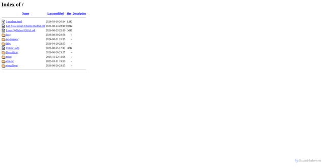 Security scan screenshot of https://linuxclass.heinz.cmu.edu