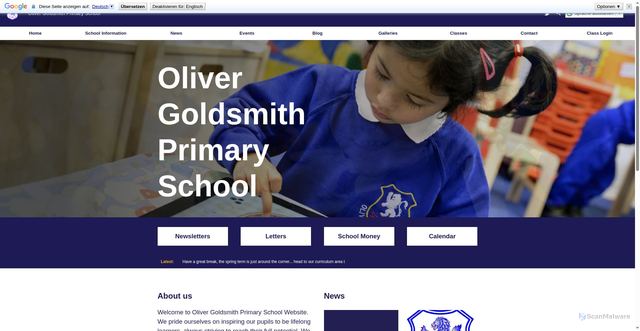 Security scan screenshot of https://www.olivergoldsmith.brent.sch.uk/