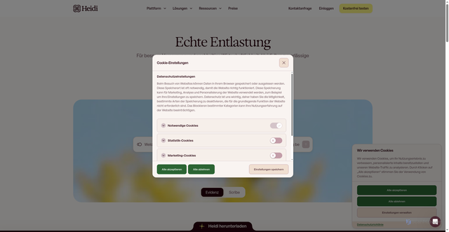 Security scan screenshot of https://heidihealth.com
