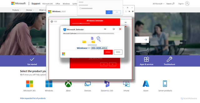 Security scan screenshot of https://puselili.z20.web.core.windows.net/?phone=050-3095-4311