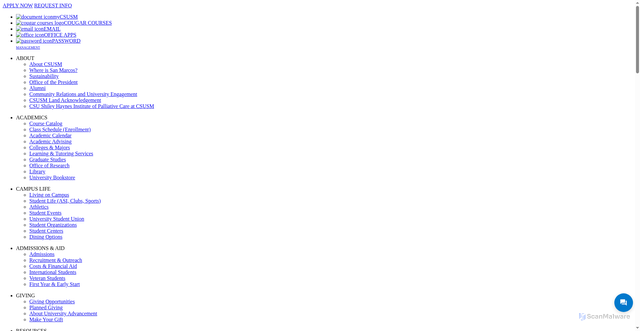 Security scan screenshot of https://www.csusm.edu/index.html