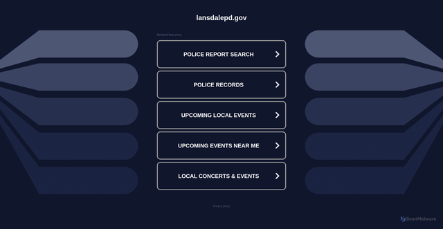 Security scan screenshot of https://lansdalepd.gov/