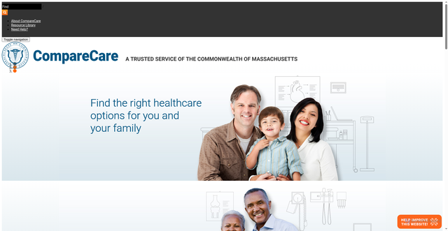 Security scan screenshot of https://masscomparecare.gov/