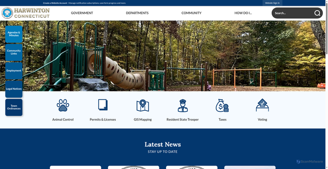 Security scan screenshot of https://www.harwinton.gov/