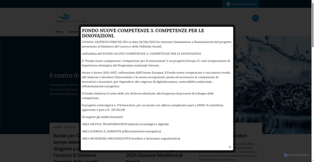 Security scan screenshot of https://www.consac.it