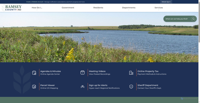 Security scan screenshot of https://ramseycountynd.gov/