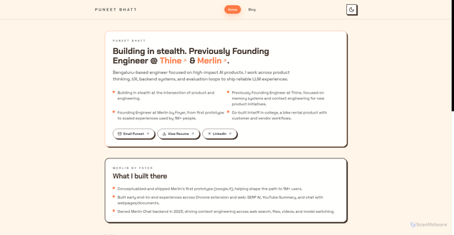 Security scan screenshot of http://portfolio-new-2ra.pages.dev/
