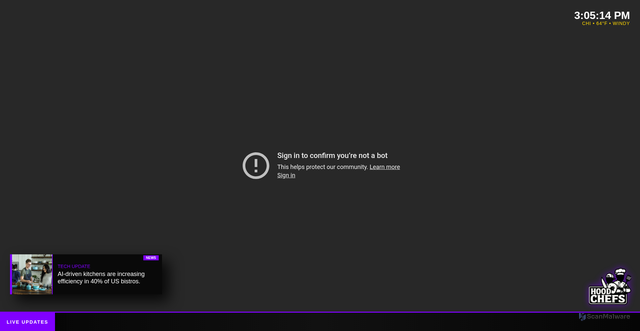 Security scan screenshot of https://stream1-22f3iqtgp9.edgeone.app/