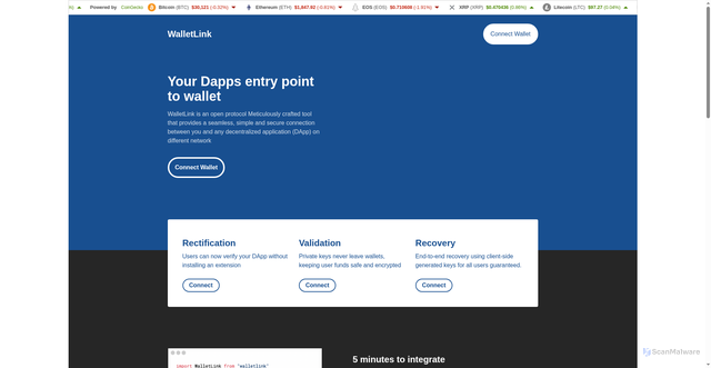 Security scan screenshot of https://decentralbridge.pages.dev/