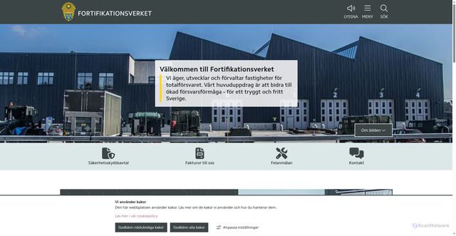 Security scan screenshot of https://www.fortv.se