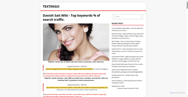 Security scan screenshot of https://tensortuk.pages.dev/post/danish-sait-wiki/