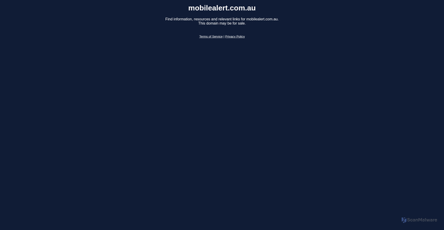 Security scan screenshot of https://mobilealert.com.au