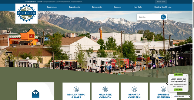 Security scan screenshot of https://millcreekut.gov/