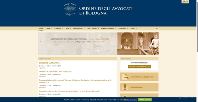 Security scan screenshot of https://www.ordineavvocatibologna.net/