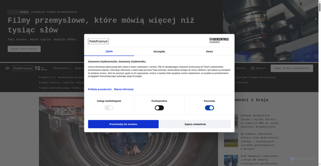 Security scan screenshot of https://polskiprzemysl.com.pl