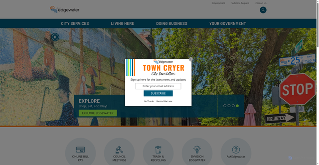 Security scan screenshot of https://www.edgewaterco.gov/