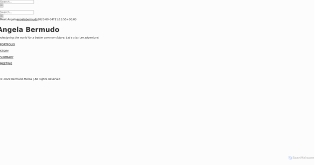 Security scan screenshot of https://angelabermudo.com