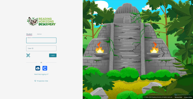 Security scan screenshot of https://app.readinghorizons.com