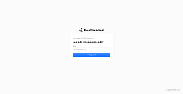 Security scan screenshot of https://ibackup.pages.dev/