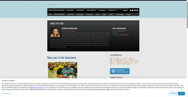 Security scan screenshot of https://thehudsucker.com/2016/05/27/indy-500-museum-tour/ims-24/
