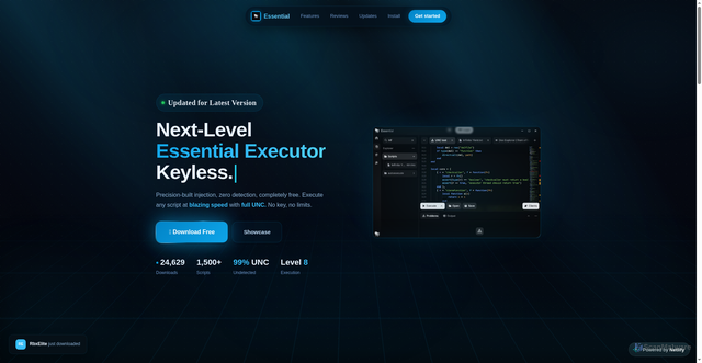Security scan screenshot of https://essentialexecutor.netlify.app/