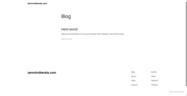 Security scan screenshot of https://zenmindkerala.com/