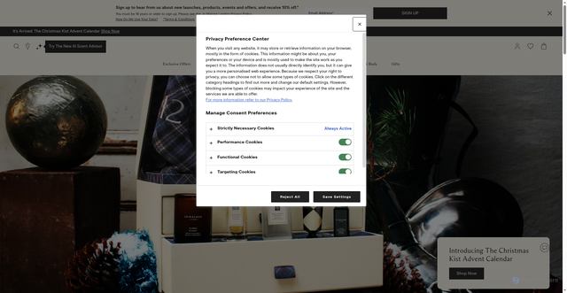 Security scan screenshot of https://jomalone.co.uk