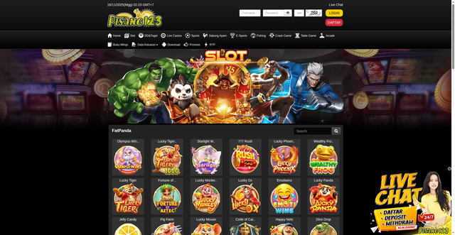 Security scan screenshot of https://tourpisang123.com/desktop/game/slot/fatpanda