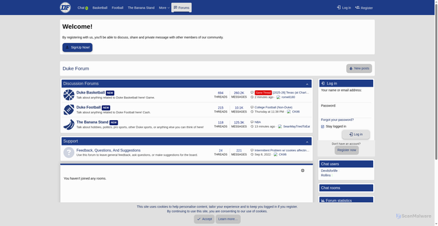 Security scan screenshot of https://www.duke-forum.com/forum/index.php?threads%2F2024-25-at-clemson.1227%2Fpage-8=