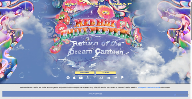 Security scan screenshot of https://redhotchilipeppers.com/