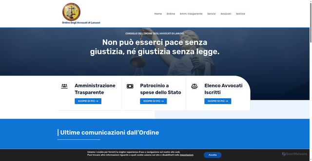Security scan screenshot of https://www.forodilanusei.it/
