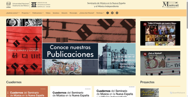 Security scan screenshot of https://musicat.unam.mx