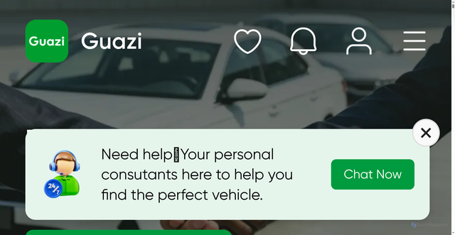 Security scan screenshot of https://guazi.com