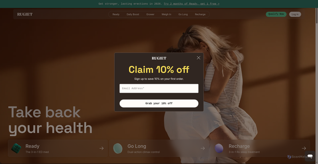 Security scan screenshot of https://rugiet.com