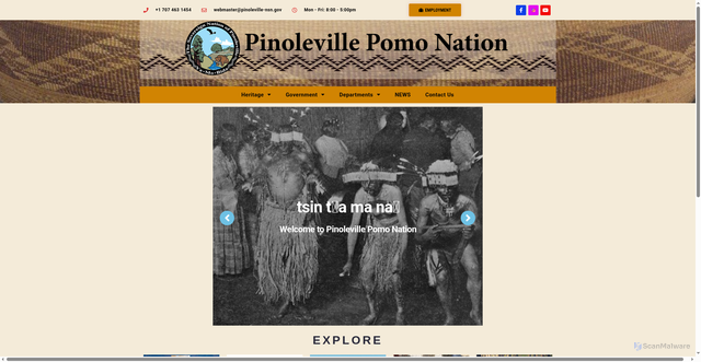 Security scan screenshot of https://pinoleville-nsn.gov/