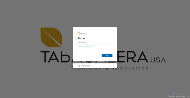 Security scan screenshot of https://tabacaleracigar.sharepoint.com
