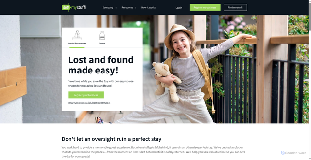 Security scan screenshot of https://ileftmystuff.com