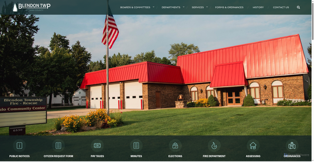 Security scan screenshot of https://www.blendontownship-mi.gov/