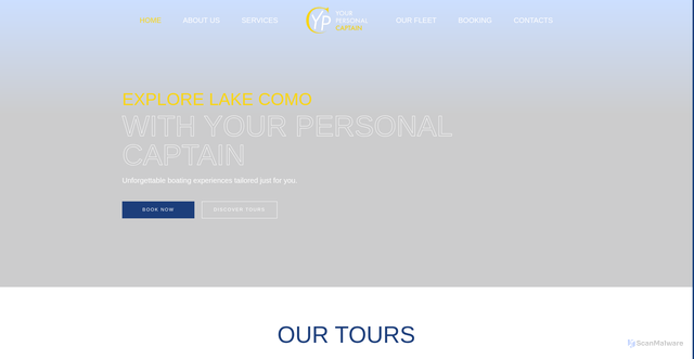 Security scan screenshot of https://yourpersonalcaptain.com