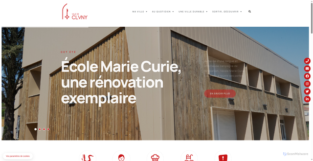 Security scan screenshot of https://cluny.fr/