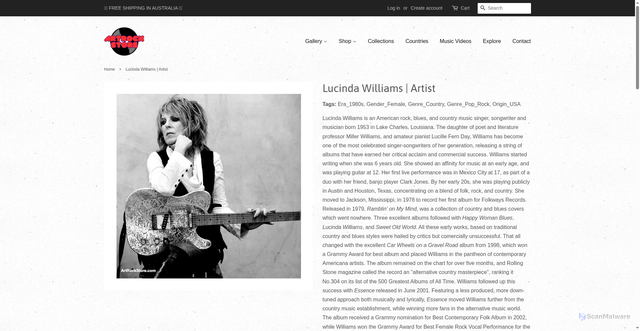 Security scan screenshot of https://www.artrockstore.com/products/lucinda-williams-artrockstore?srsltid=AfmBOoouYmoCnQPaIWmrJ34Nt-hX2_JXWRwUGZLCmHjTruzXziuZVrJQ