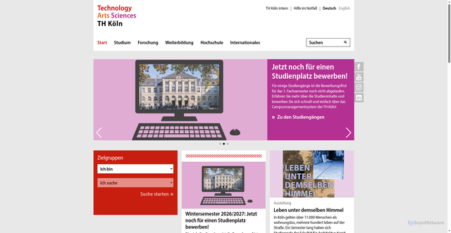 Security scan screenshot of https://fh-koeln.de