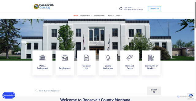 Security scan screenshot of https://www.rooseveltcountymt.gov/