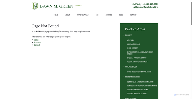 Security scan screenshot of https://www.dawngreenlaw.com/blog/2011/11/halle-berry-wins-child-custody-hearing/