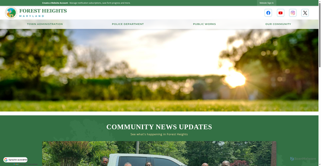 Security scan screenshot of https://forestheightsmd.gov/