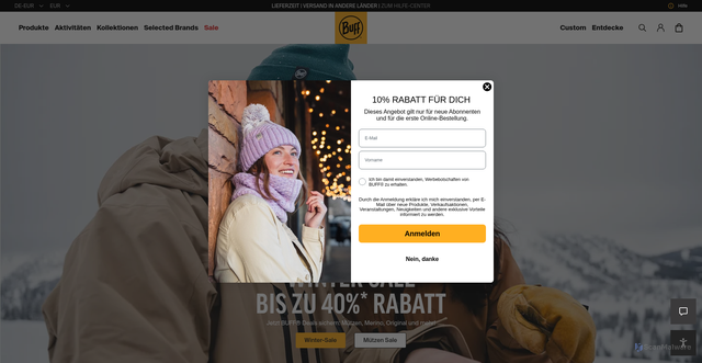 Security scan screenshot of https://buff.com