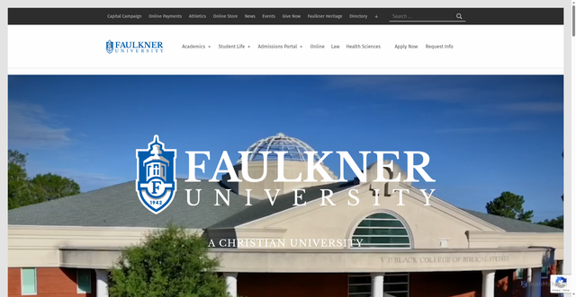 Security scan screenshot of https://www.faulkner.edu/