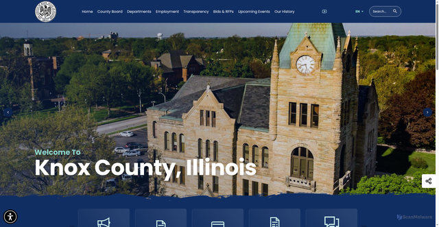 Security scan screenshot of https://knoxcountyil.gov/
